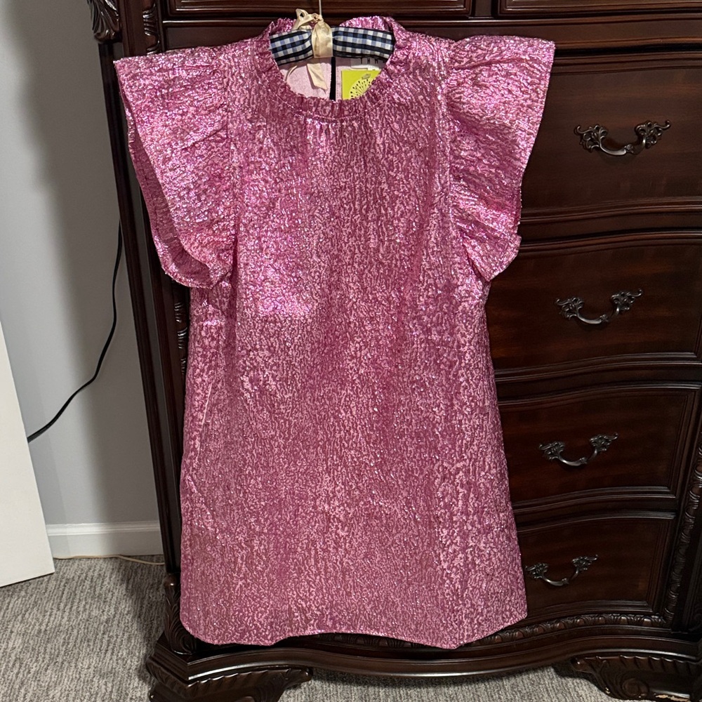 Pink Ruffled Mini Dress